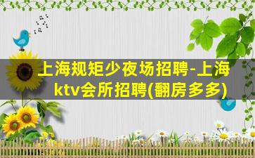 上海规矩少夜场招聘-上海ktv会所招聘(翻房多多)